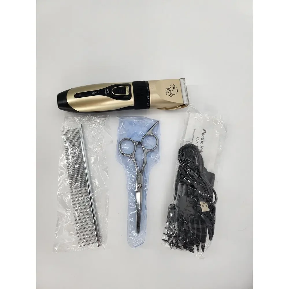 Swhatty Pet Grooming Hair Clipper Kit – Clippers, Scissors, Attachments & More